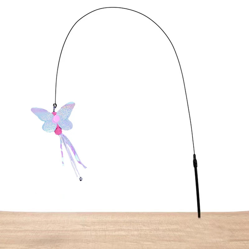 Powerful suction cup wire long rod plush cat stick cat toy self-exciting and relieving boredom and biting pet toy