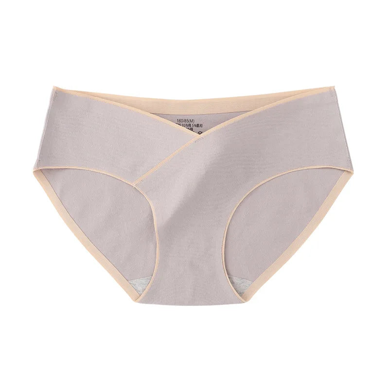 5PCS Cotton Maternity Panties High Waist Pregnant Panties Adjustable Belly Support Briefs for Pregnant Women Solid Color Panties