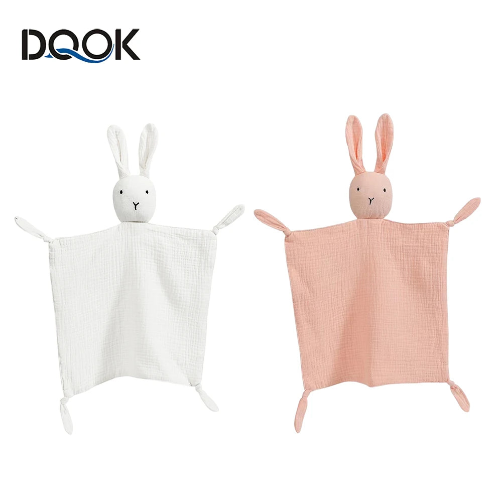 Baby Cotton Muslin Comforter Blanket Soft Newborn Sleeping Dolls Kids Fashion Sleep Toy Soothe Appease Towel Bibs