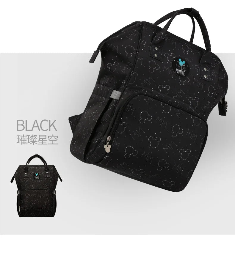 Disney Mickey Original New Diaper Bag Backpack Luxury Brand Baby Bag Large Capacity Multifunctional Cartoon Baby Diaper Bag