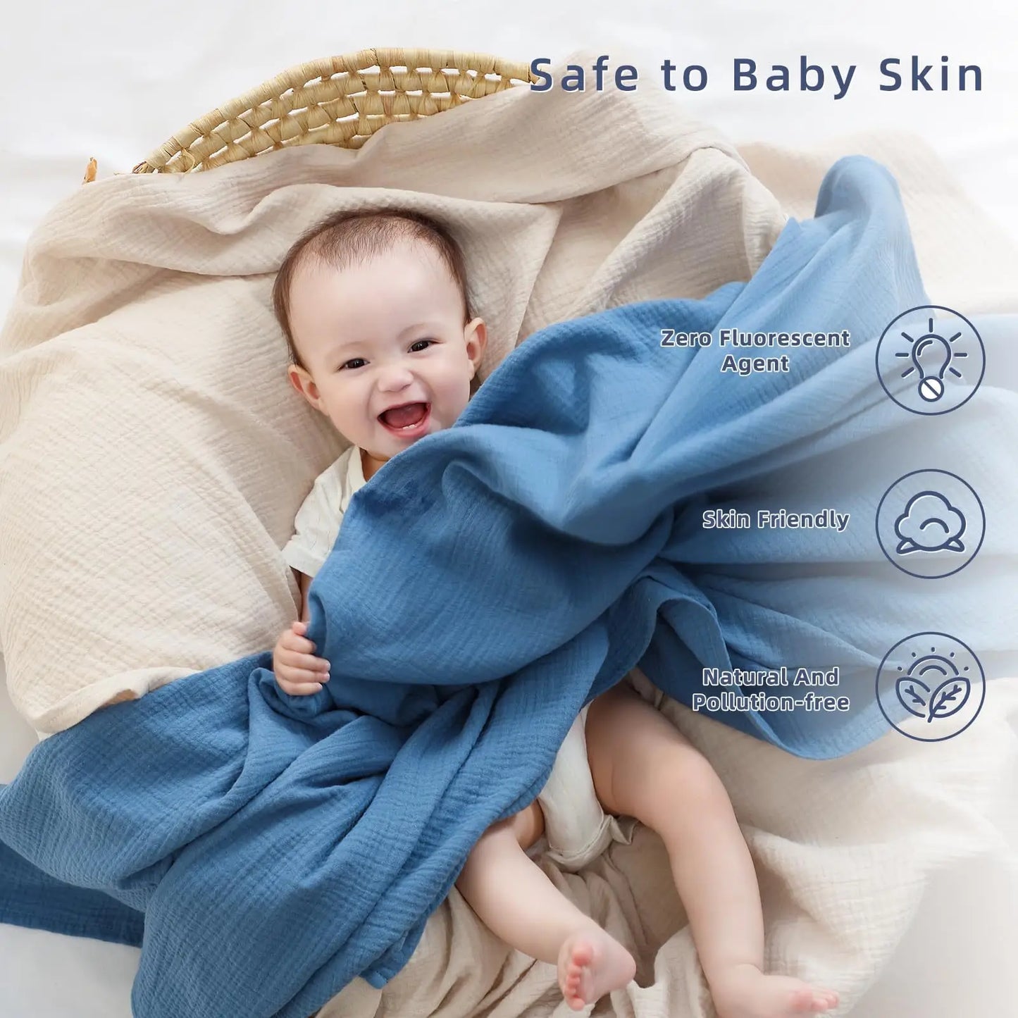 Baby Blanket Gauze Cotton Newborn Swaddle Swaddle Towel Four Seasons Bath Towel Swaddle To Prevent Startle Baby Towel Baby Bath