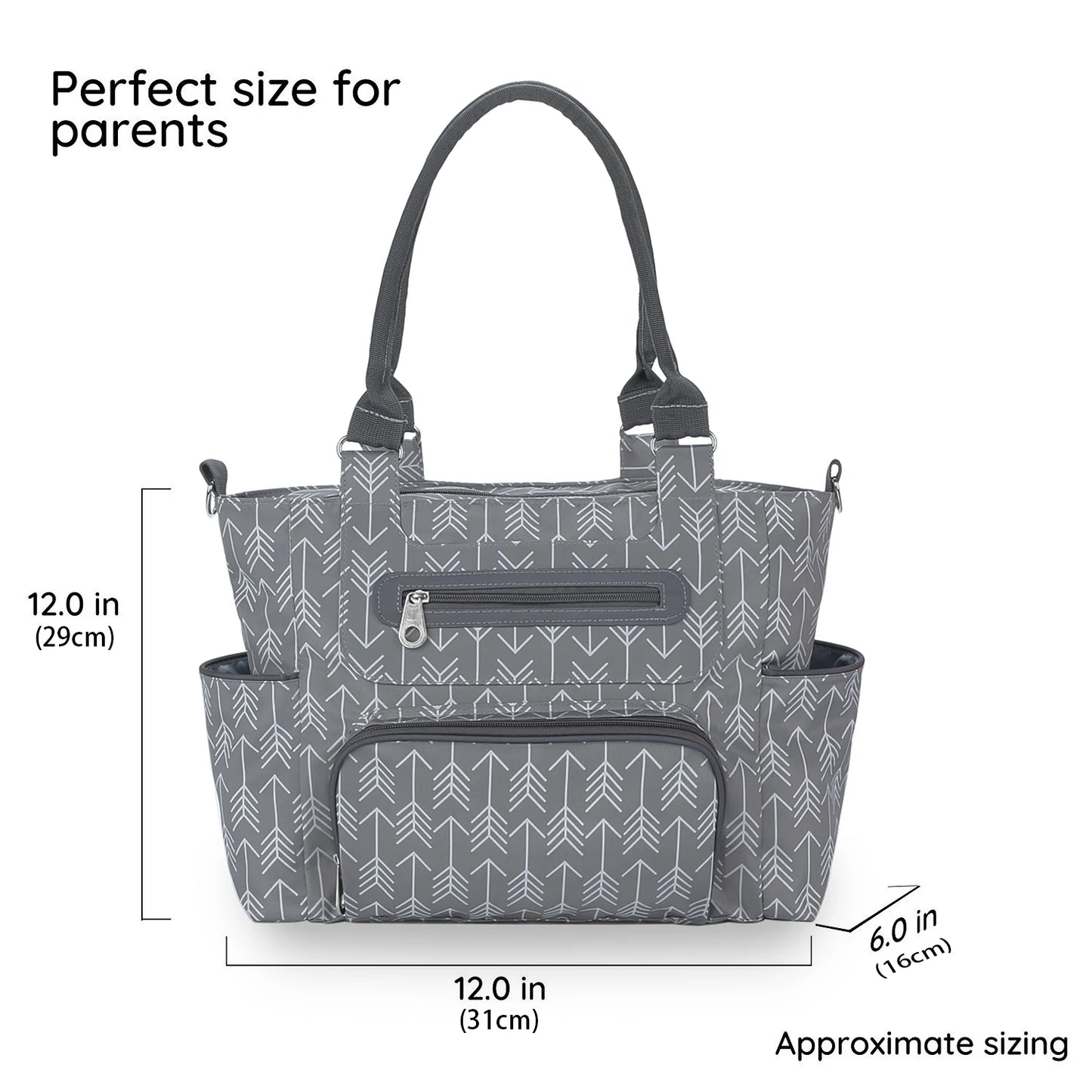 7pcs Nappy Changing Bag Set,Multifunction Mummy Tote Bag Baby Changing Bag Shoulder Handbag Travel Diaper Bag