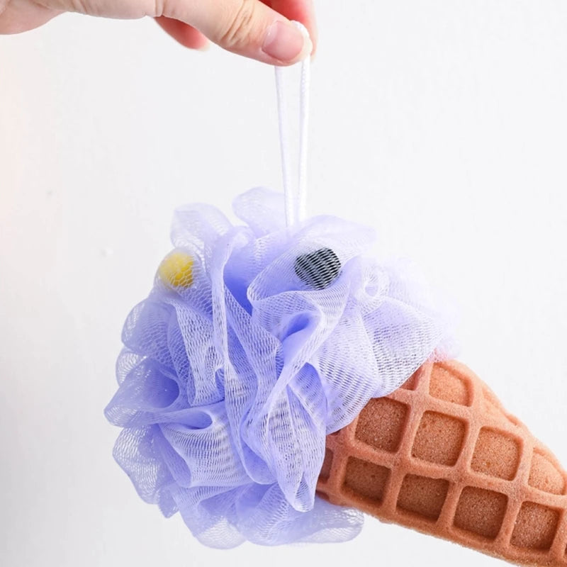 Bath Sponge Ice Cream Exfoliating Loofah Body Scrubber Shower Cleaning Loofahs Bathroom Men Women Bathing Accessories