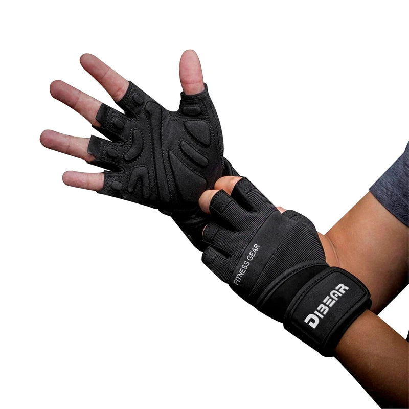 Half Finger Bodybuilding Gym Gloves Weightlifting Dumbbell Kettlebell Training Workout Fitness Gloves For Man Women