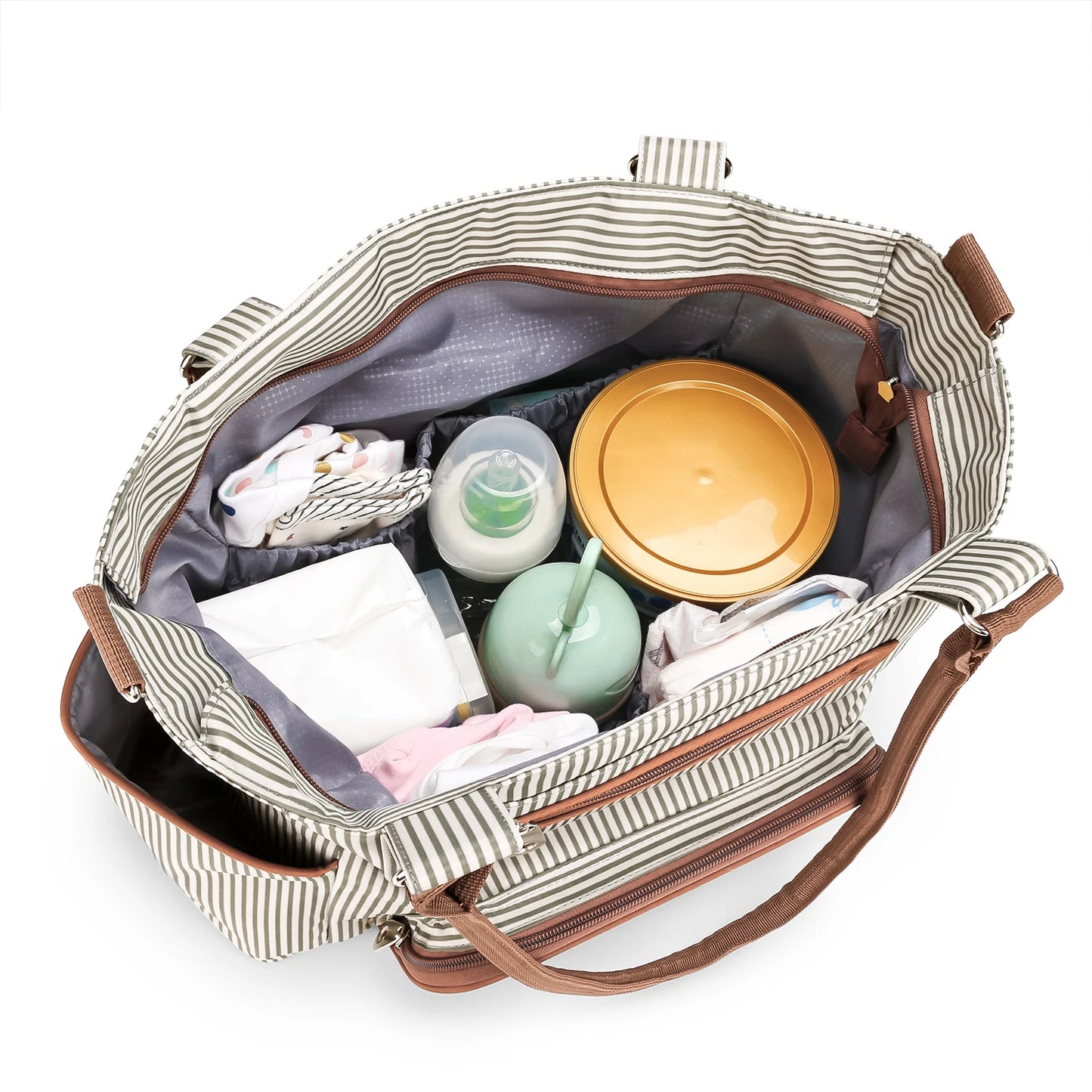 7pcs Nappy Changing Bag Set,Multifunction Mummy Tote Bag Baby Changing Bag Shoulder Handbag Travel Diaper Bag