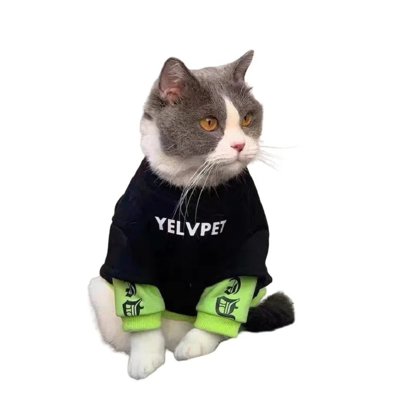 Pet Hoodies for Dogs Cats Spring Dog Clothes Chihuahua Bichon Poodle Dog Sweatshirt Solid Montage Puppy Clothing Pet Costumes