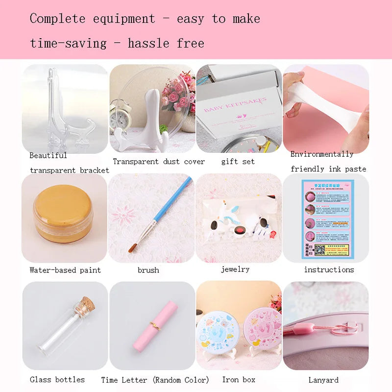 Baby Boy Girl Footprint Baby Care Air Drying Soft Clay DIY Babies Hand Foot Imprint Kit Casting Toys Print Pad Newborn Souvenir