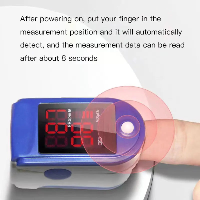 Pulse Oximeter Finger Clip Pulse Monitor Home Monitoring Pulse Oximeter Blood Oxygen Saturation Detector Clip