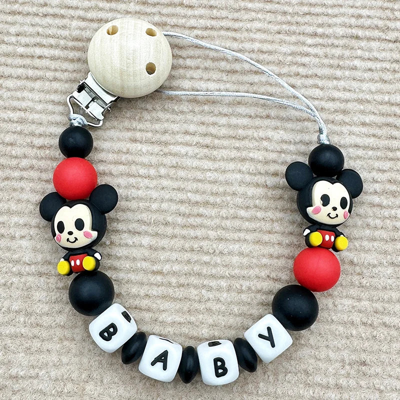 Personalize Silicone Letters Name Baby Popular Silicone Bead Pendant Pacifier Clips Chains Holder Teether Baby Kawaii Toy Gifts