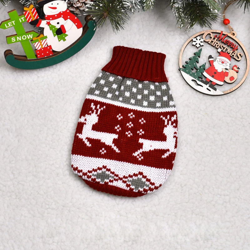Christmas Wear for Large Dog Sweater Knit Big Dog Sweater Christmas Pet Turtleneck Doggy Sweatshirt for Extra Dogs Boy Girl