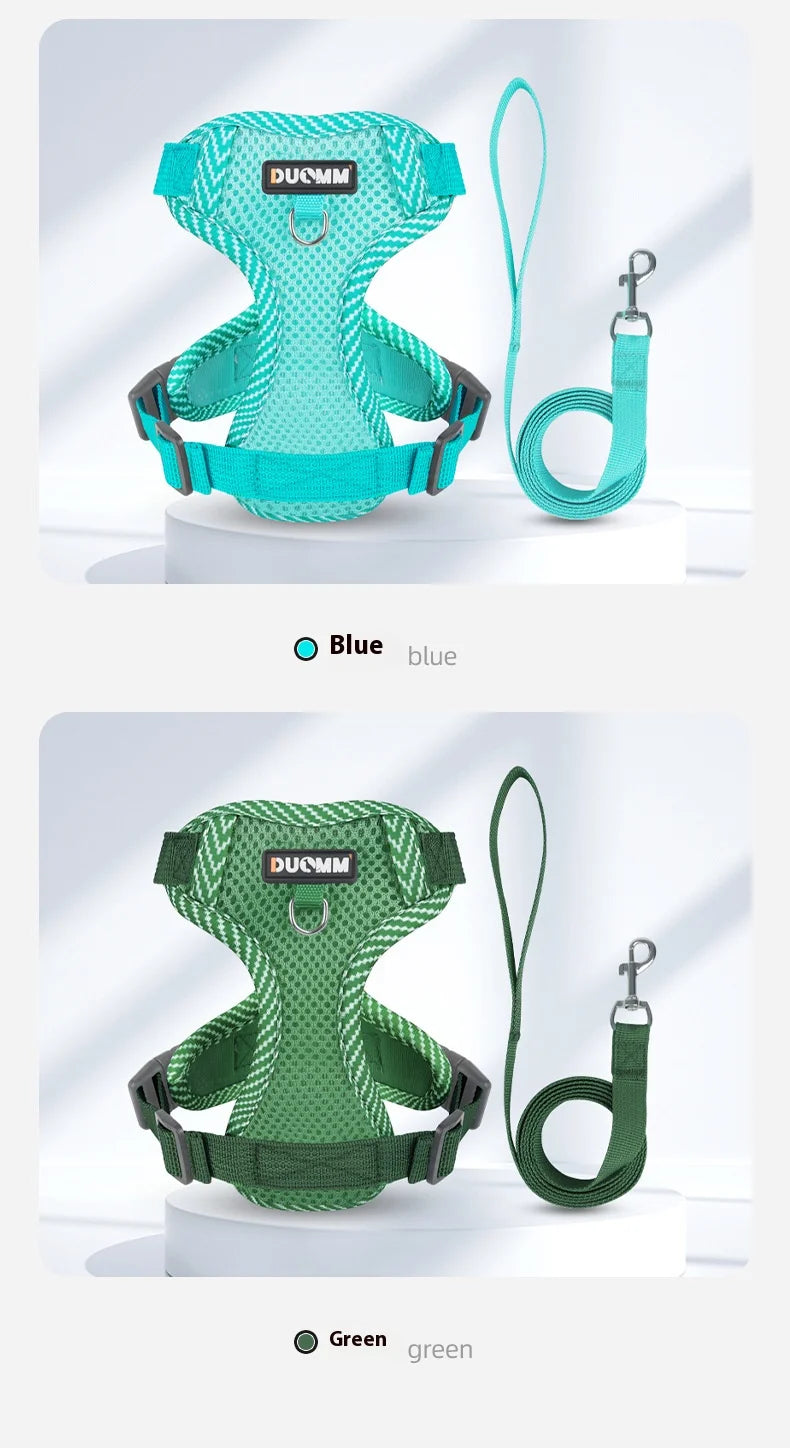 New Breathable Reflective Dog Harness Vest Easy To Wear Comfortable Adjustable Pet Harness for Small Medium Dogs