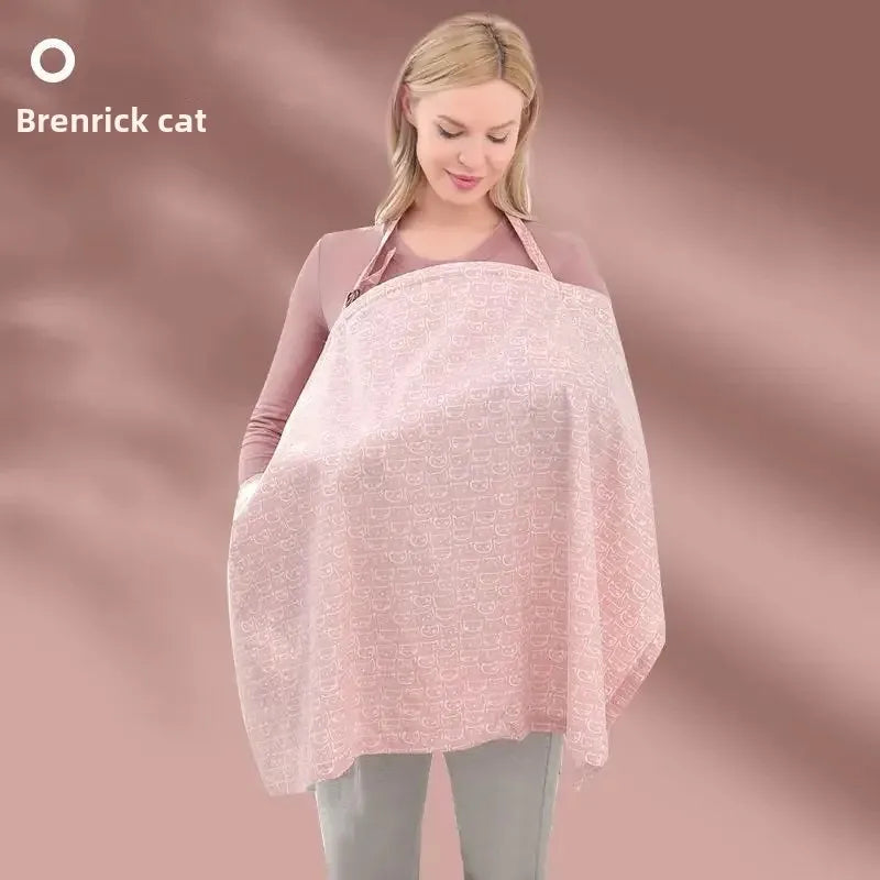 Cotton Mother Cape Blanket Nursing Apron Carseat Stoller Cover Lactation Maternity Clothes for Baby Breastfeeding Accessories
