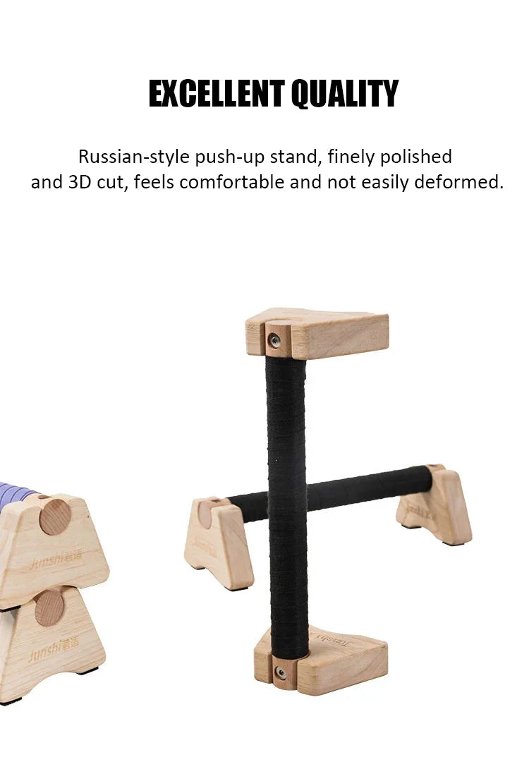 Wooden Push-up Stand Non-SlipPush Up Bar Handles Fitness Pushup Board Calisthenics Parallettes Bar Exercise Equipment for Home