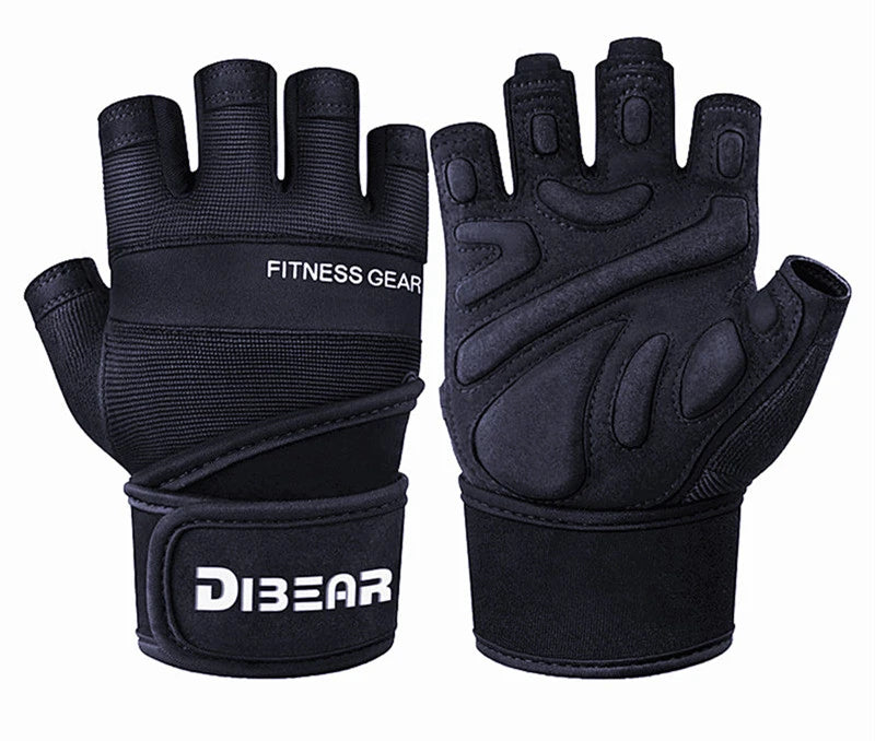 Half Finger Bodybuilding Gym Gloves Weightlifting Dumbbell Kettlebell Training Workout Fitness Gloves For Man Women
