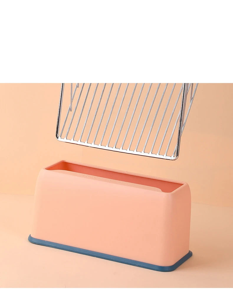 Cat litter shovel storage rack color matching base large metal shovel storage box pet supplies
