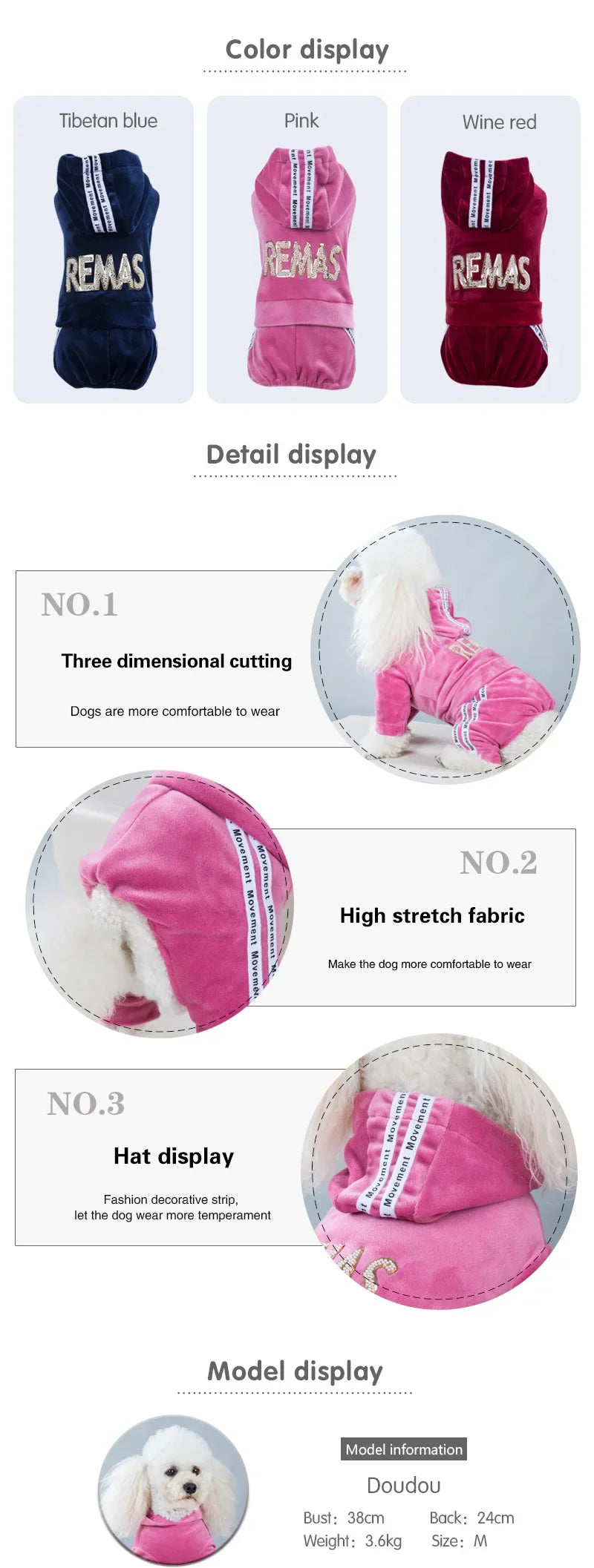 Luxury Velvet Dog Clothes,Dog Jumpsuit,Small Medium Dogs,Yorkie Puppy Costume,Hooded Coat,Tracksuit Overalls,Autumn,Winter