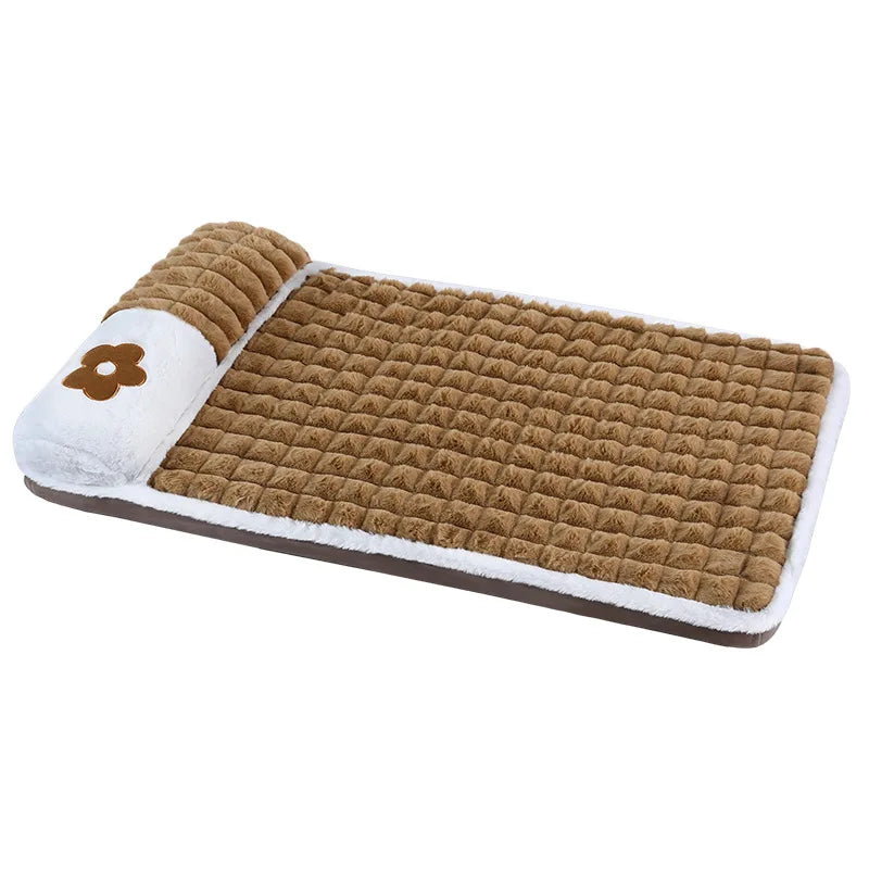 Winter Dog Bed Removable Washable Pet Dog Mat Sofa For Small Medium Large Dogs Cushion Protect Cervical Pet Mat