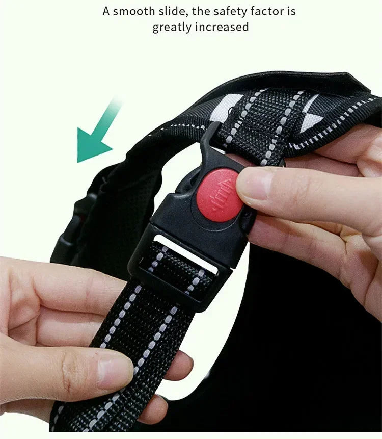 Personalized Dog Harness Nylon Reflective Breathable Pet Harness Vest For Small Large Dogs outdoor Walk Training Accessories