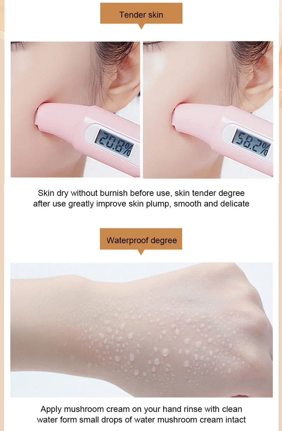 Mushroom Head Air Cushion CC Cream Foundation Moisturizing Long Lasting Face Comestics Natural Brighten Face Base Tone Make Up