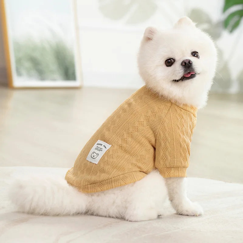 Warm Knitted Dog Sweater Soft Fashion Pet Clothes for Samll Medium Dogs Cats French Bulldog Chihuahua Yorkies Pug Costume