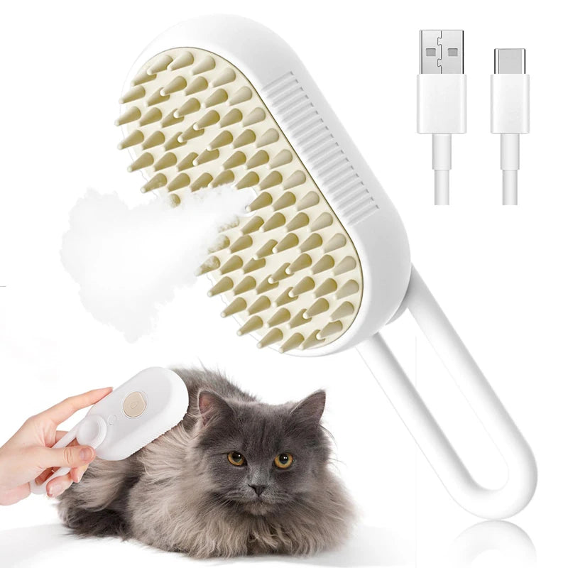 3IN1 Water Steam Brush Pets Grooming for Dogs Steam Cats Comb Brush for Cats with Vaporizer Anti-scratch Spray Accessories Cats
