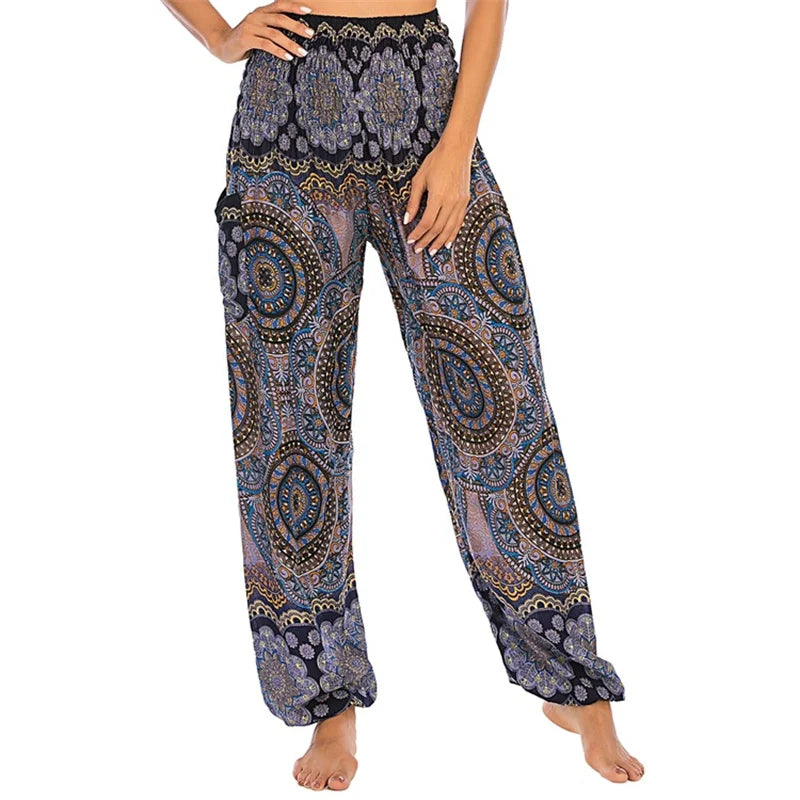 Yoga Pants Women Hippie Harem Printed Leggings Boho High Waisted Pantalone De Mujer Cintura Alta Calca Feminina Beach