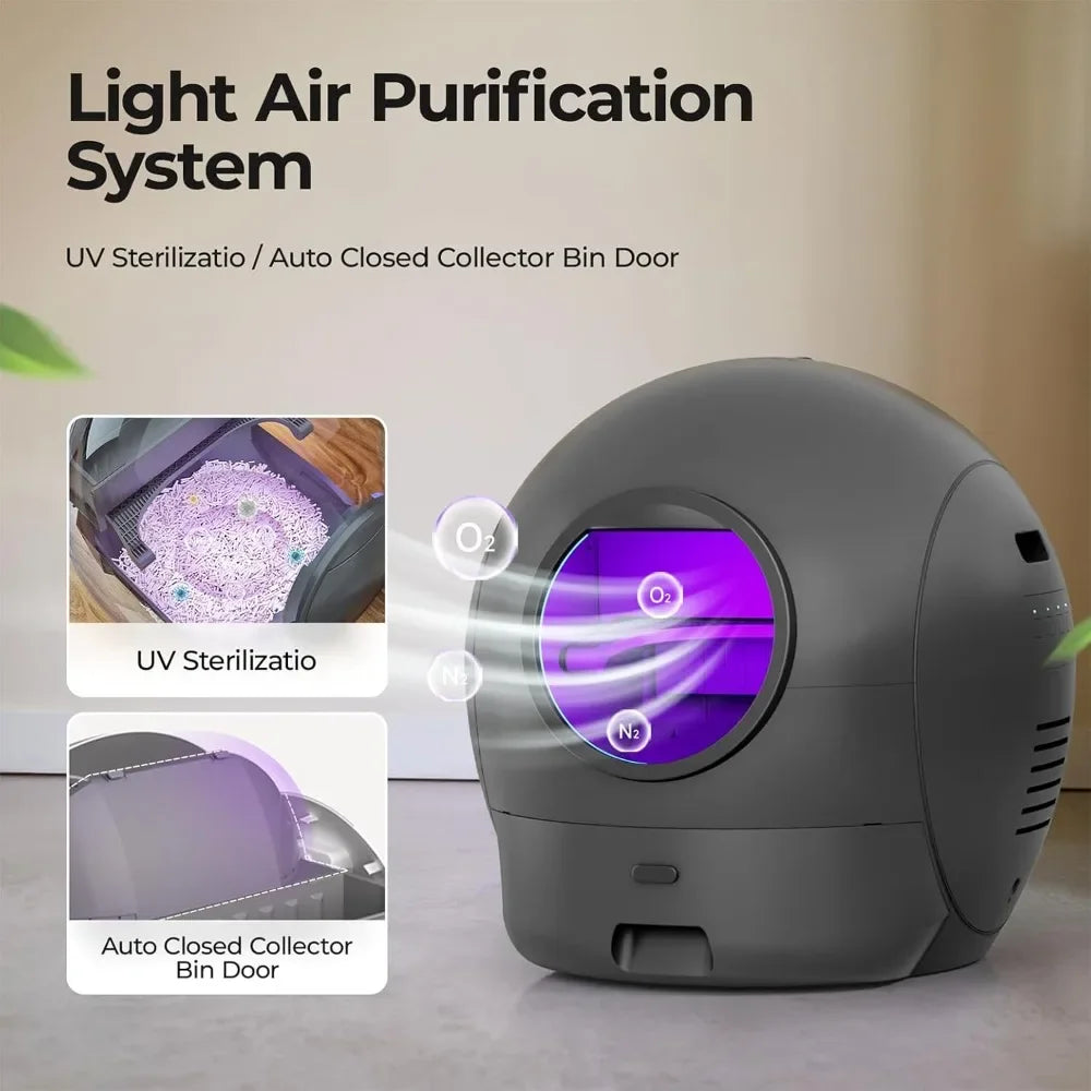 Self-Cleaning Extra Large Automatic Cat Litter Box – APP Control, Safe Alert & Smart Health Monitor