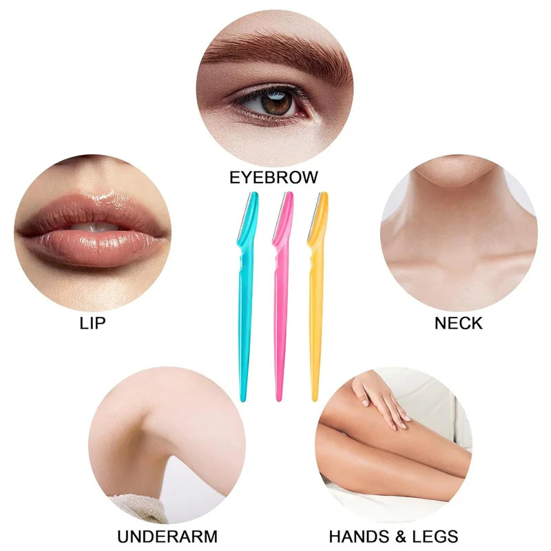 5/10/30/40/66pcs Eyebrow Razors Kit Facial Eye Brow Trimmer Multifunction Facial Hair Removal Tool with Container Safety Beauty