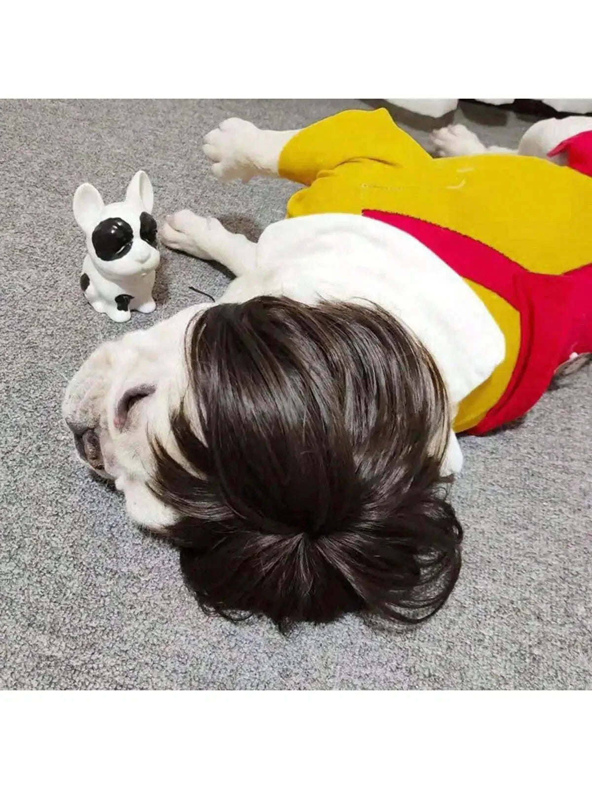 Funny Pet Cosplay Wig Short Dog Costume Wig Pet Decorations Cats Hair Hat Costumes Head Accessories Halloowen Christmas Supplies
