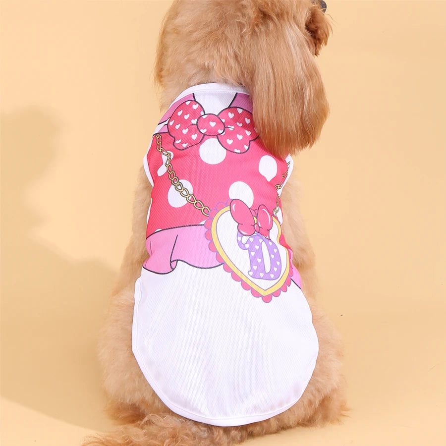 Summer Small Dog Clothes Pets Clothing Cartoon Dog Shirt Chihuahua Tshirt Puppy Vest Yorkshire Terrier Pet Clothes Ropa Perro