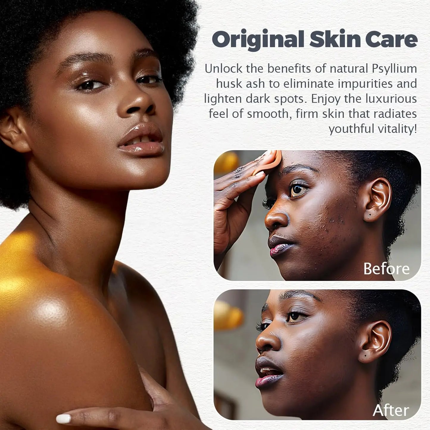 Raw African Black Soap for Oily Skin, Dark Spots Pure & Natural Ingredients - Organic Face and Body Wash Soap