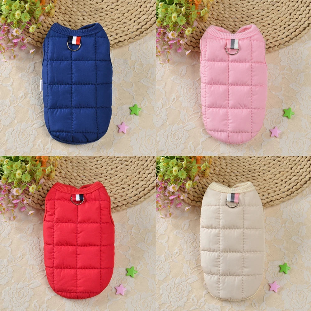 XS-2XL Winter Warm Cotton Dogs Vest Coats For Small Medium Dog Clothing Puppy Kitten French Bulldog Chihuahua Pet Dogs Clothes