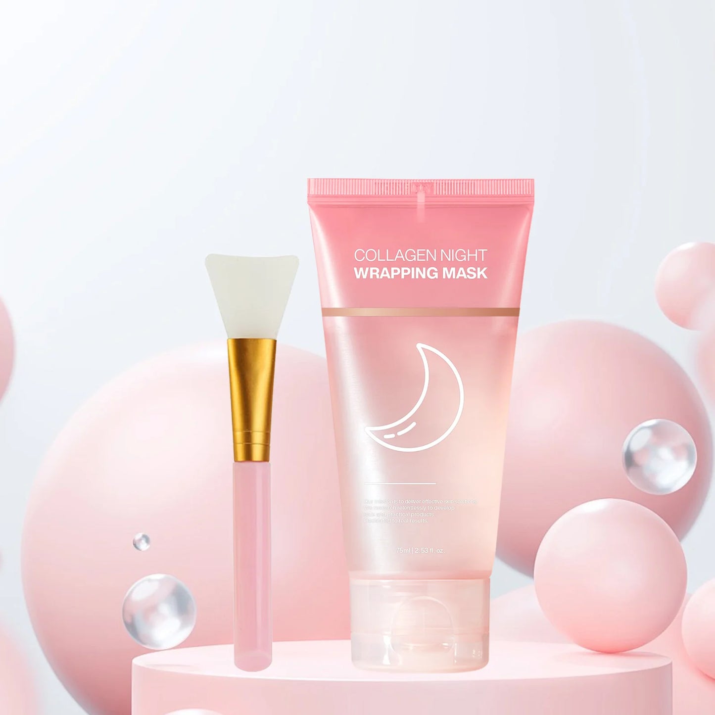 Hydrating Face Mask Reduces Sagging Collagen Overnight Firming Mask for Elasticity Dullness Wrapping Peel-Off Mask Skincare