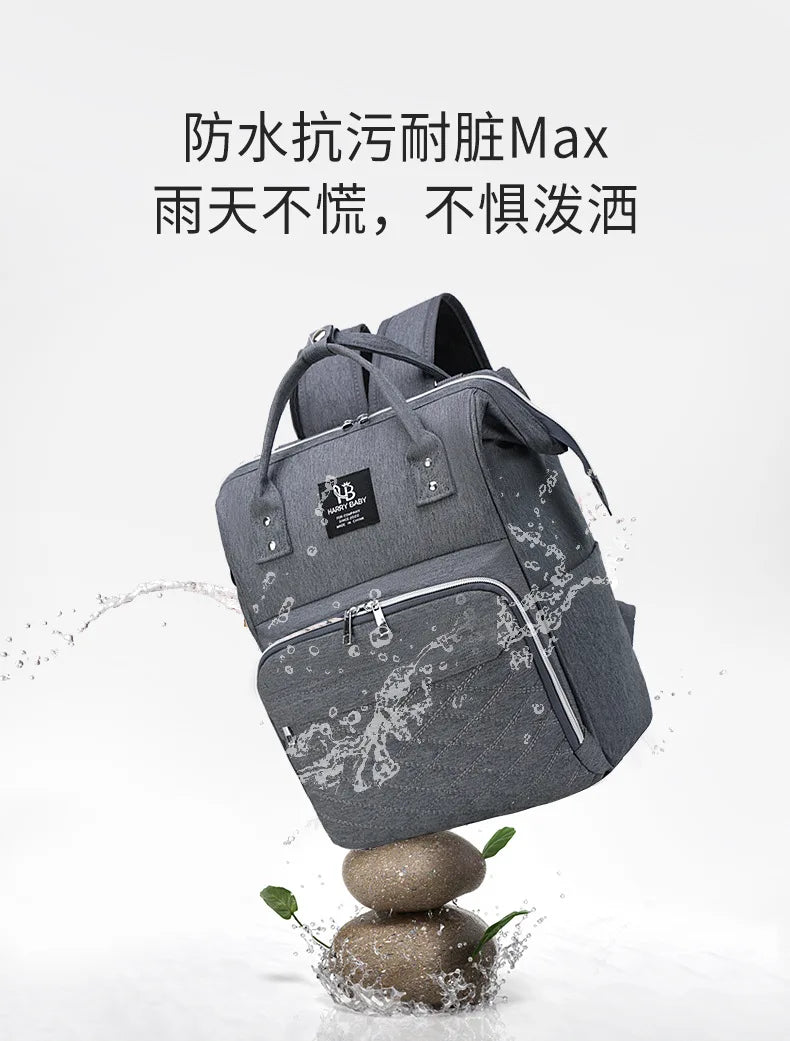 Multi-functional Mummy Shoulder Storage Bag Out Fashion Mother USB Port Bag Large Capacity Backpack Baby Stroller Hanging Bag