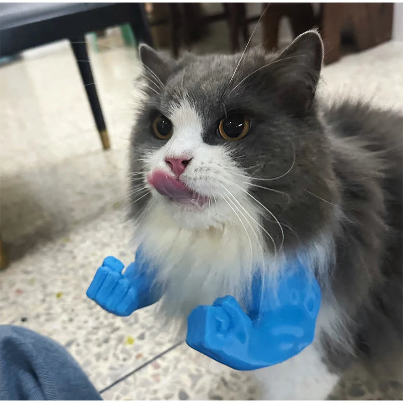 Cat Muscle Arms With Muscle 3D Printed Funny Cat's Neck Giant Arm Creative Arm For Pet Cosplay Halloween Costume Party Accessory