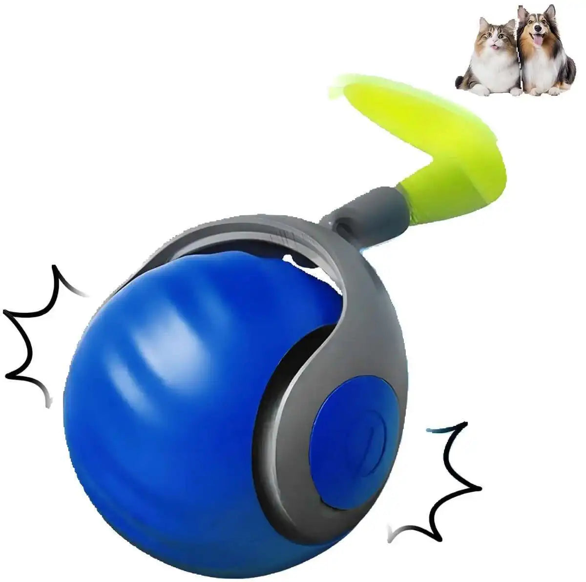 New Smart Interactive Speedy Tail 2.0 Cat Toy Automatic Moving Balls for Cats And Dogs Touch Motion Rolling Toy Ball for Pet