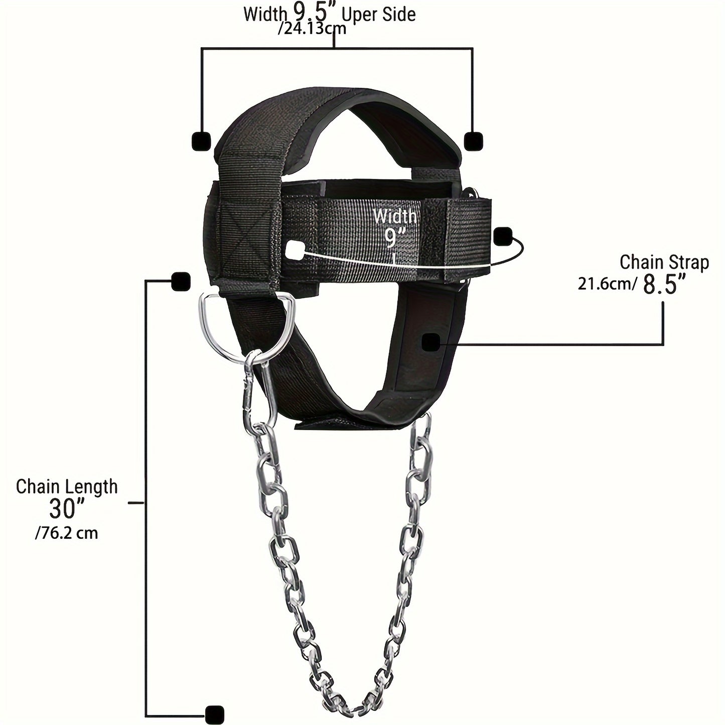 1pc Weight Lifting Training Headband With Chain, Suitable For Strength Training, Muscle Exercise