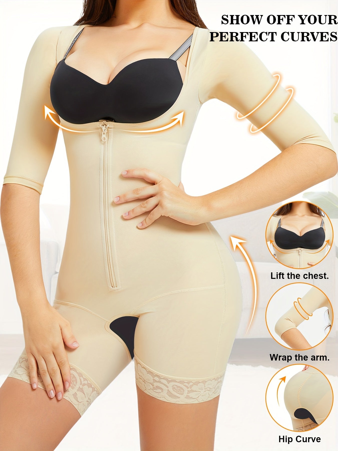 Postpartum Shaping Bodysuit - Waist Trainer Tummy Control Open Crotch Open Bust Slip Body Shaper - Breathable Fabric - For Women Postpartum Recovery & Shapewear - Suitable for Daily Wear & Exercise - Perfect Gift for New Moms