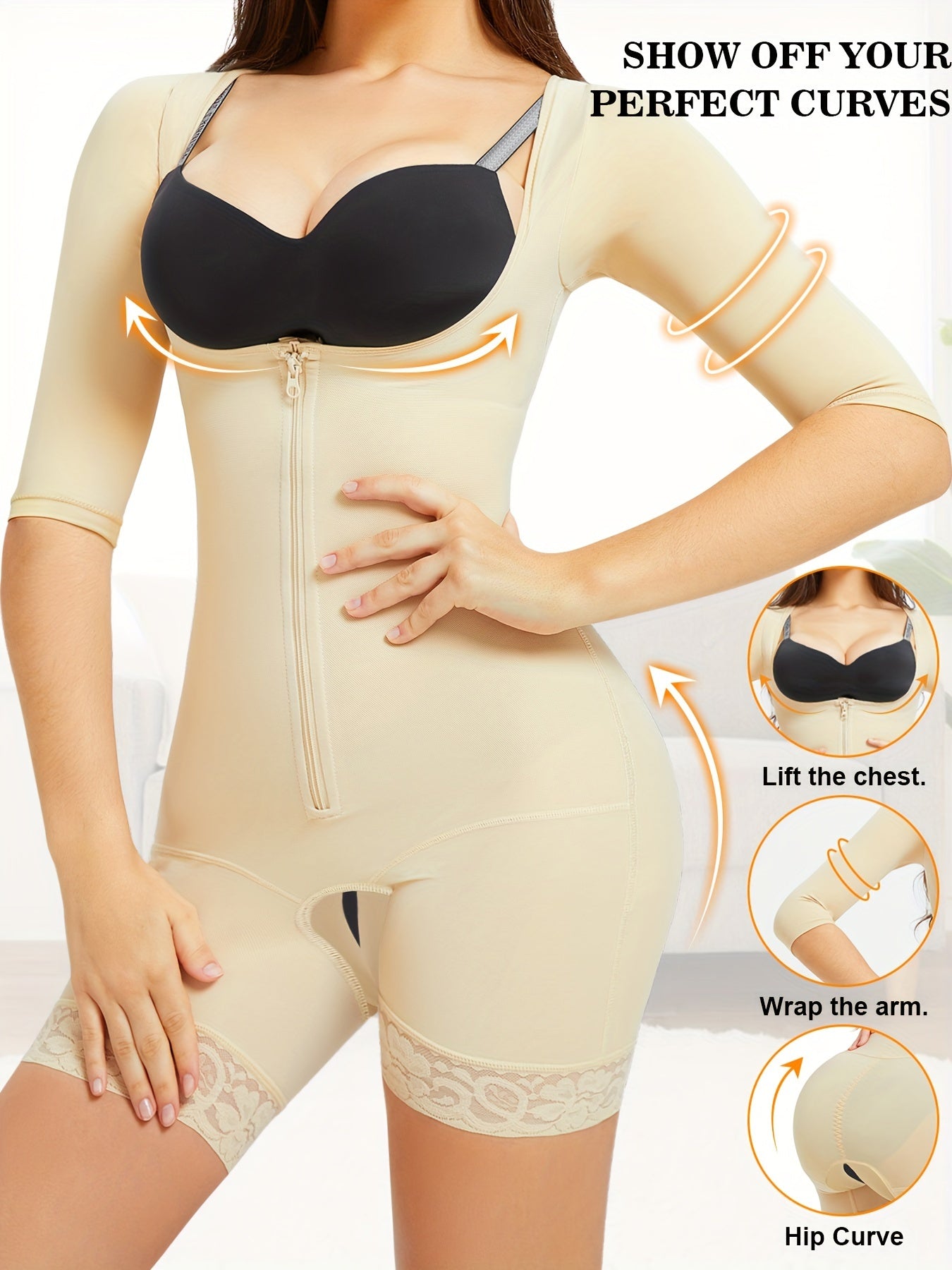 Postpartum Shaping Bodysuit - Waist Trainer Tummy Control Open Crotch Open Bust Slip Body Shaper - Breathable Fabric - For Women Postpartum Recovery & Shapewear - Suitable for Daily Wear & Exercise - Perfect Gift for New Moms