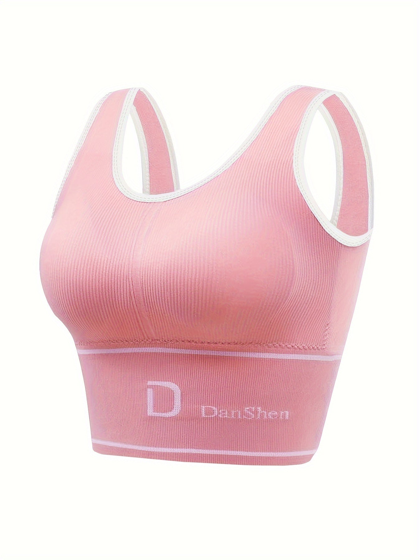 3-piece Set, No Steel Ring Stretch Exercise Fitness Bra, Spring And Autumn Style Running Casual Gym Yoga Underwear
