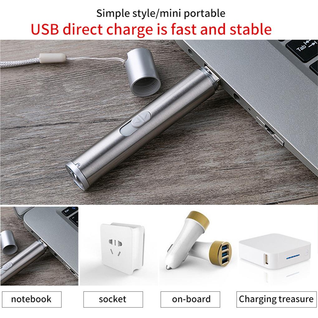 Pointers USB Charging Rechargeable 3-in-1 Flashlight Red Camping Lamp Multifunctional Toy UV Props Pet Training