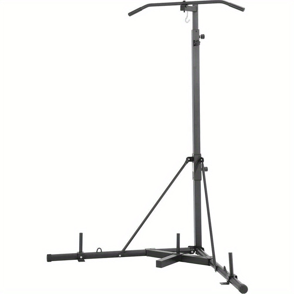 VEVOR 2 in 1 Punching Bag Stand Steel Heavy Duty Workout Equipment Adjustable Height Boxing Punching Bag Stand with Pull Up Bar Freestanding Sandbag Rack Holds Up to 400 lbs for Home Gym Fitness