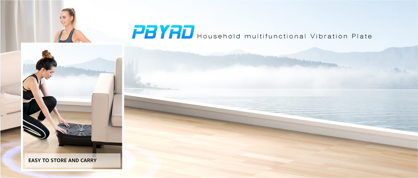 Vibration Plate Exercise Machine, Portable Full Body Vibration Platform, 9 Preset Mode & Auto Mode Fitness Board for Weight Loss Shaping, with Resistance Bands, 99 Levels