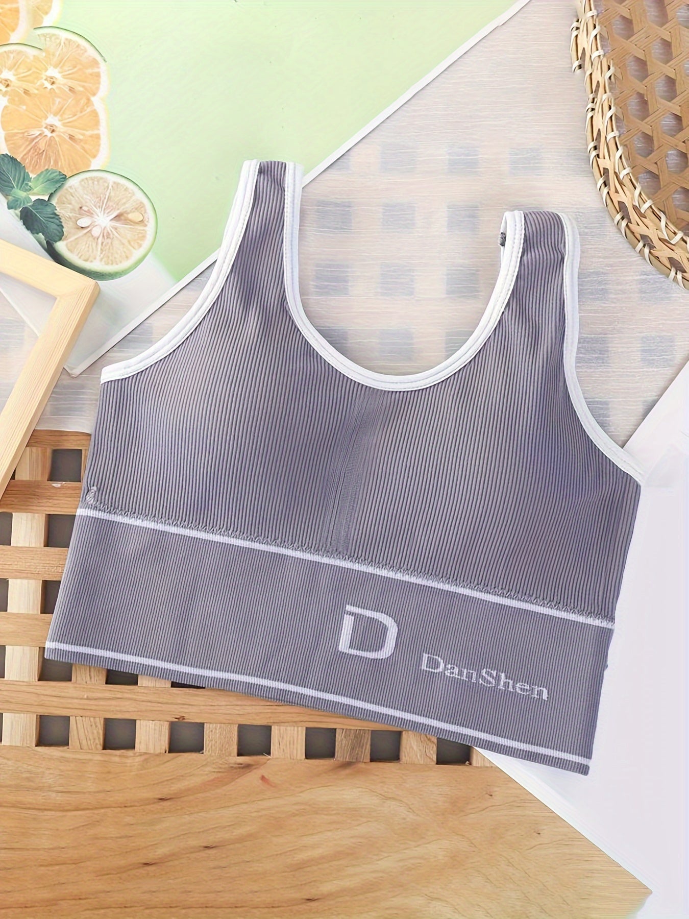 3-piece Set, No Steel Ring Stretch Exercise Fitness Bra, Spring And Autumn Style Running Casual Gym Yoga Underwear