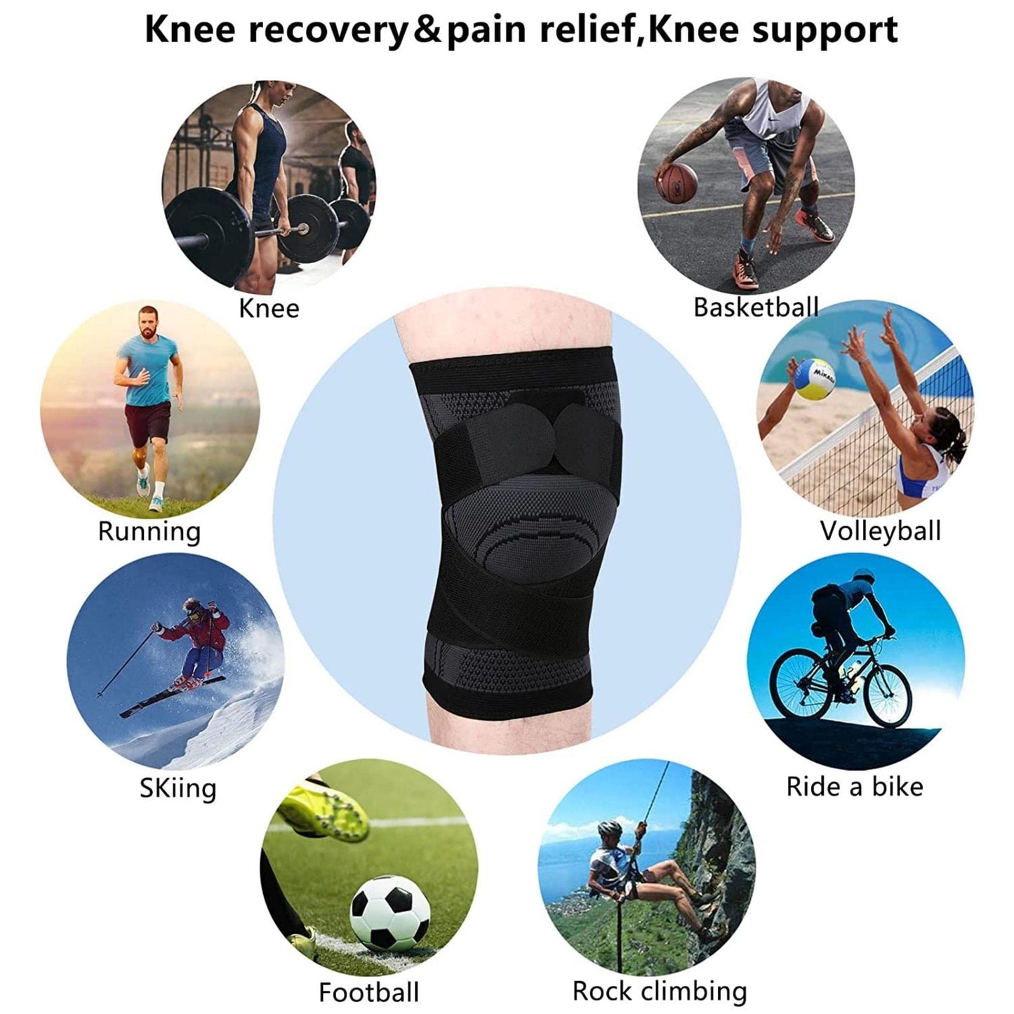 (2pcs) Order A Size Up Get Maximum Knee Support & Arthritis Relief For Men & Women - Adjustable Strap Wrap For Running, Cycling & Exercise!