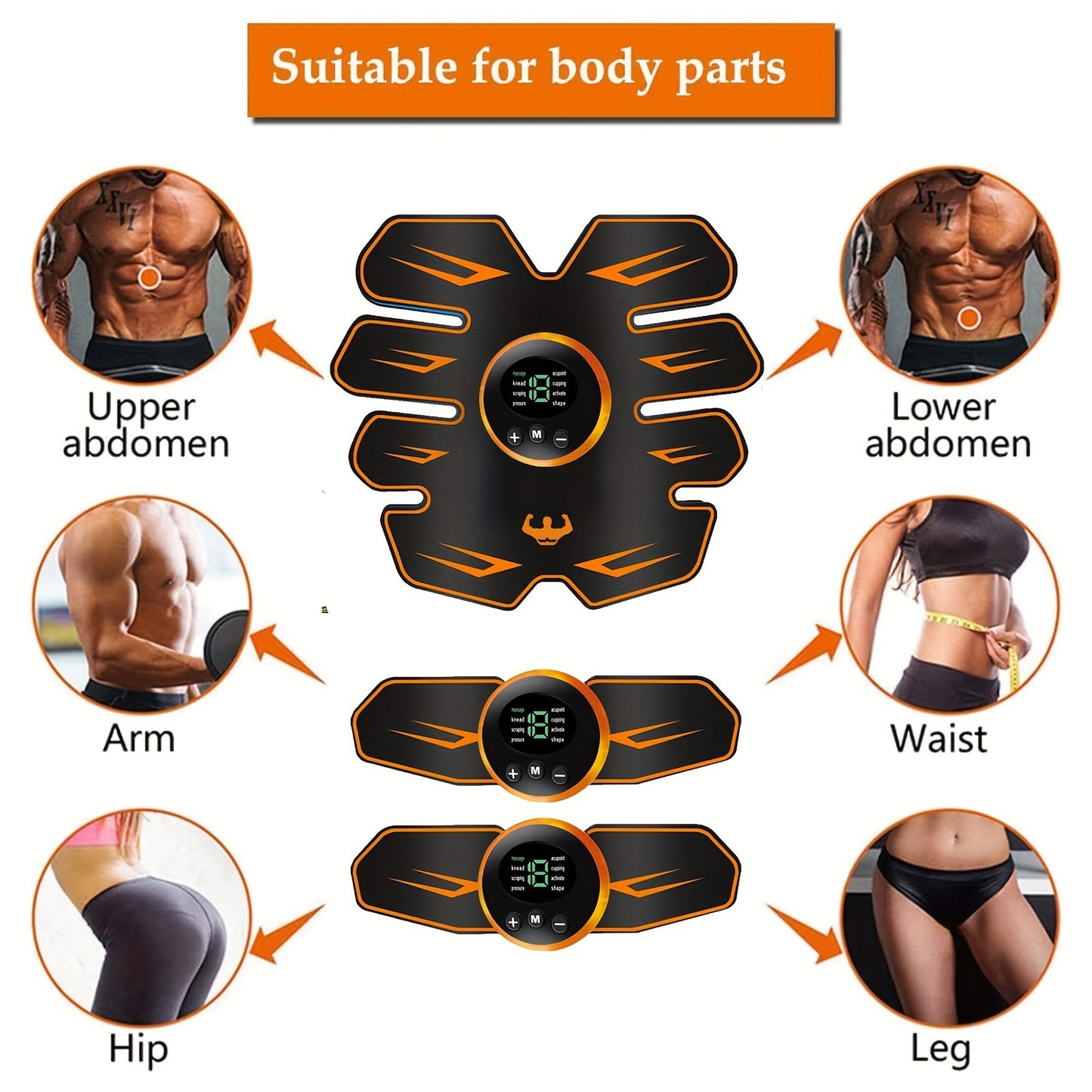 Fitness Equipment, Abs Workout Equipment, Perfect Work from Home Fitness, Smart Fitness Ab Workout - Abs Trainer Abdominal - Men and Women Ab Belt Trainer
