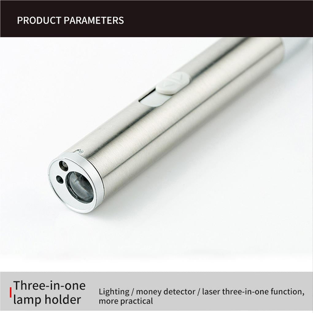 Pointers USB Charging Rechargeable 3-in-1 Flashlight Red Camping Lamp Multifunctional Toy UV Props Pet Training