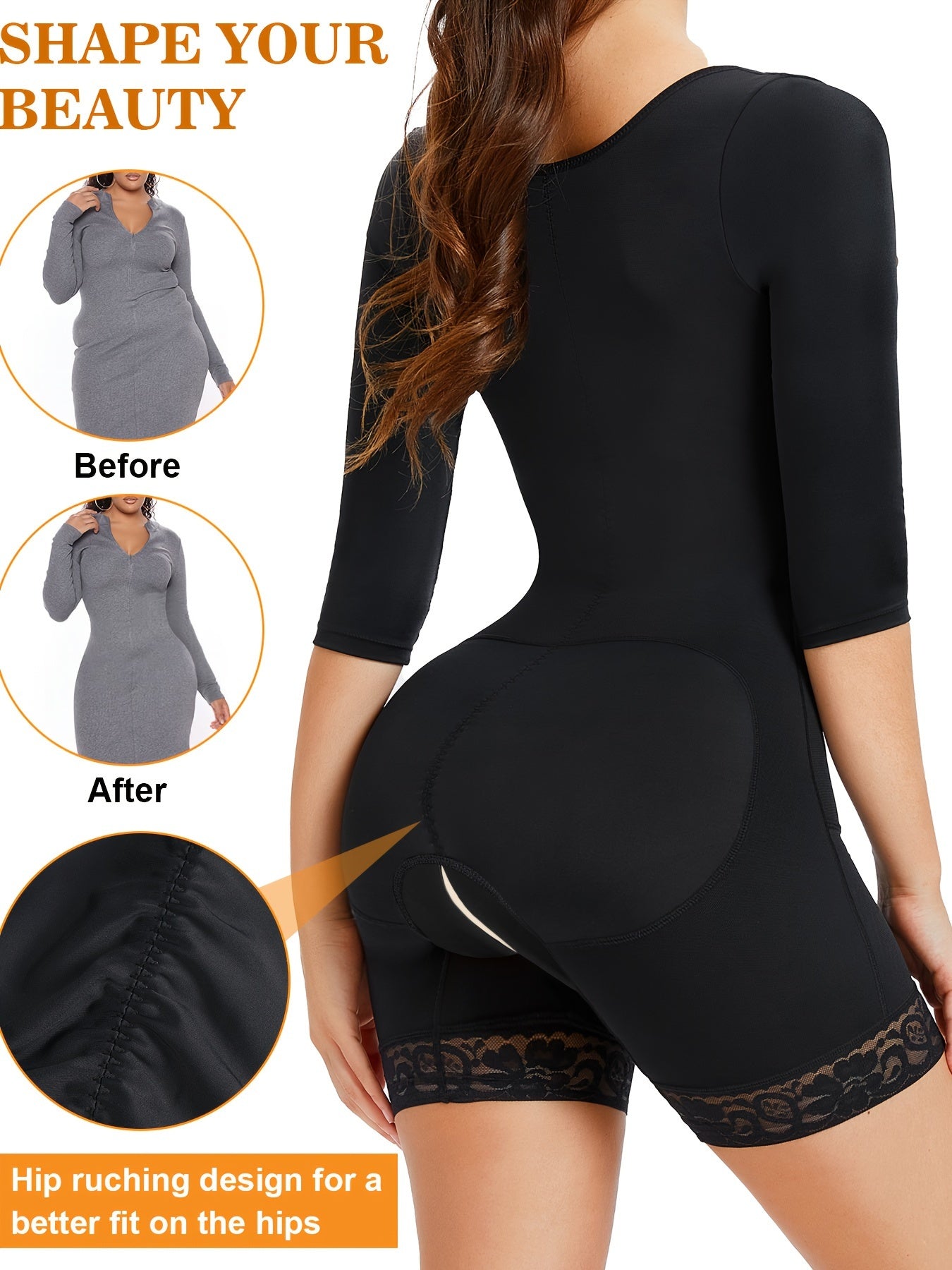 Postpartum Shaping Bodysuit - Waist Trainer Tummy Control Open Crotch Open Bust Slip Body Shaper - Breathable Fabric - For Women Postpartum Recovery & Shapewear - Suitable for Daily Wear & Exercise - Perfect Gift for New Moms
