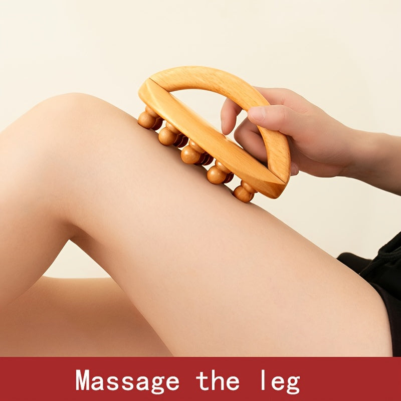 1/2pcs Massage Stick - Full Body Relaxation, Wooden Massage Tool for Back, Neck, Abandon, Hand, Leg, Waist, Relax Muscles tool After Exercise, Massager tool, Massage brush with 12 Smooth Beads