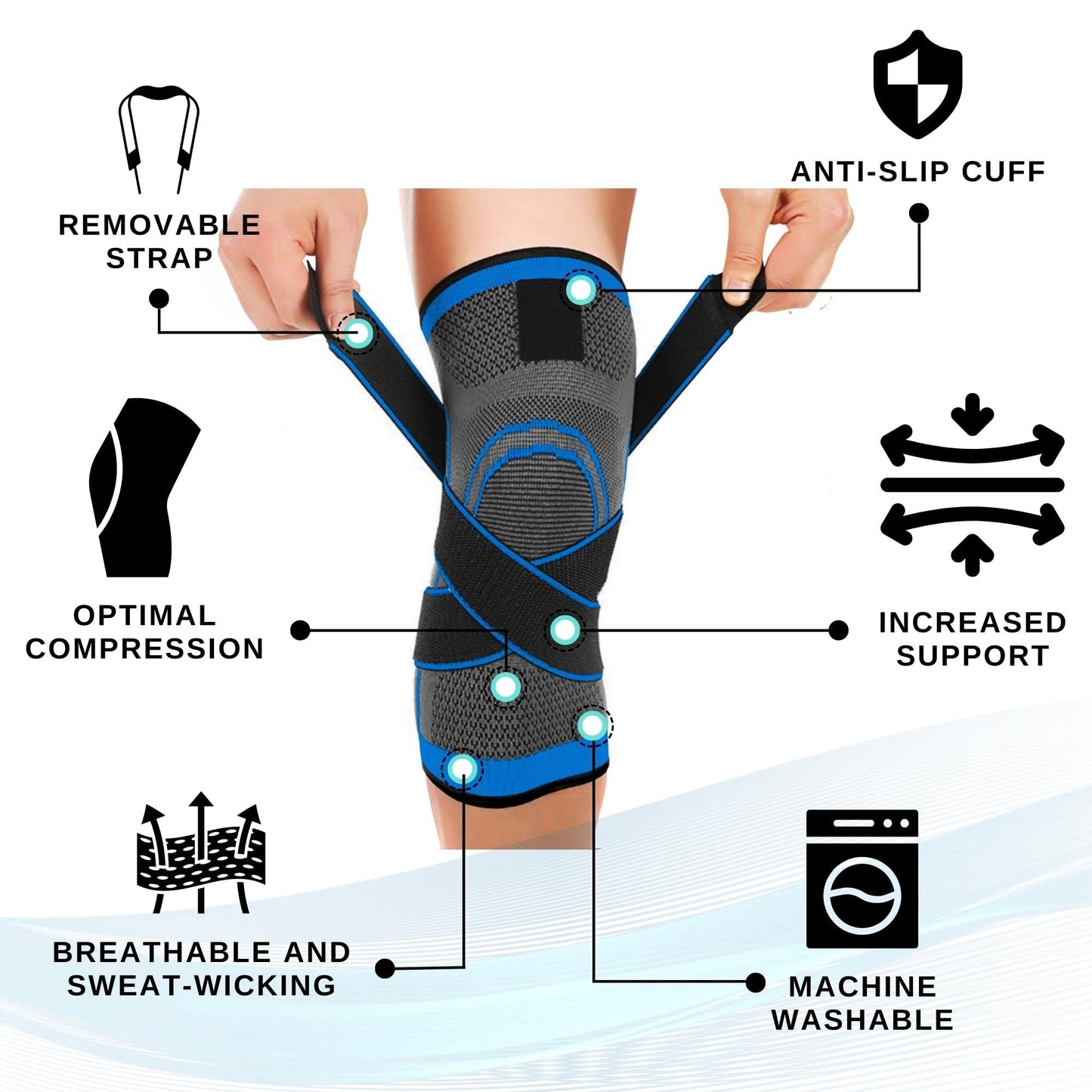 (2pcs) Order A Size Up Get Maximum Knee Support & Arthritis Relief For Men & Women - Adjustable Strap Wrap For Running, Cycling & Exercise!